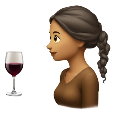 Girl looking at wine  sticker