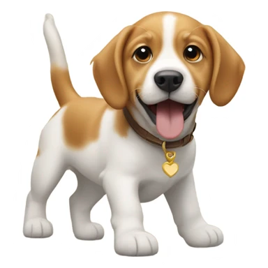 A baby boy riding a golden retriever and a beagle  sticker