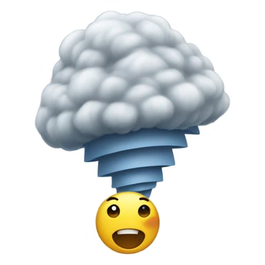 Tornado with a face sticker