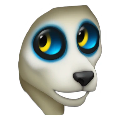 Black dominus badana hoodie with yello blue scary demon eyes sticker