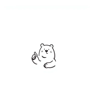polar bear giving a thumbs up sticker