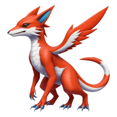  exotic tropical cyber-Sleuth-Latias-Sergal-Litten-Linoone-Noibat-Fakémon-Pokémon-Vernid-creature sticker