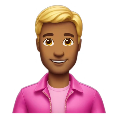 man in barbie costume sticker