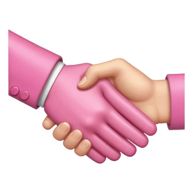 pink handshake sticker