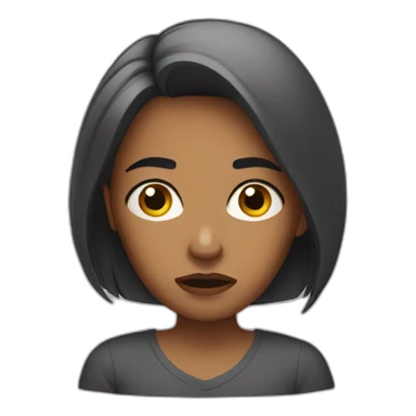 Disappointed woman sticker