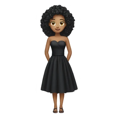Black dress emojy sticker