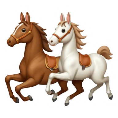 rabbit horse galloping  sticker