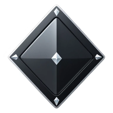 3d diamond shape matte black. diamond shape like on a playing card sticker