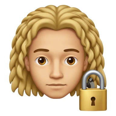 man light skin with locks sticker