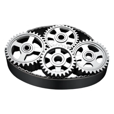 car timing belt with gears sticker