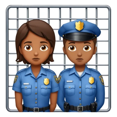 Riddle kid in jail policewoman looking at him sticker