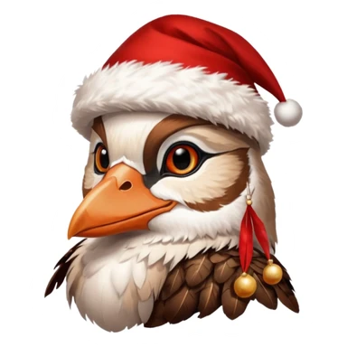 Kookaburra Santa sticker