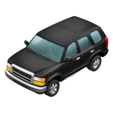 broken black overheating suv sticker