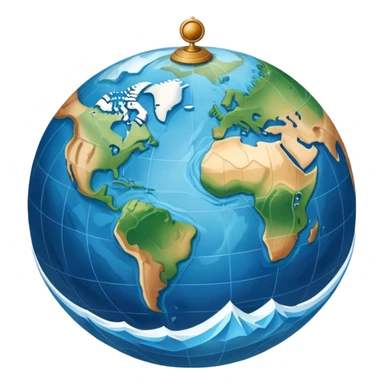 an icon featuring an earth with attitude and longitude lines, a textbook, and a topographic map, symbolizing geography as a science. The design includes a compass, mountain ranges, and rivers, representing the study of Earth's features and landscapes. Transparent background highlights geography. sticker
