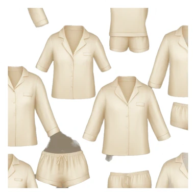 Beige silk short pjs sticker