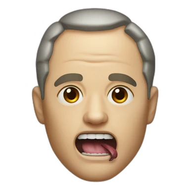 Hannibal Lecter sticking out tongue sticker