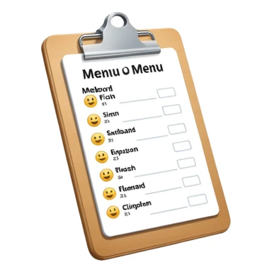 clibboard menu sticker