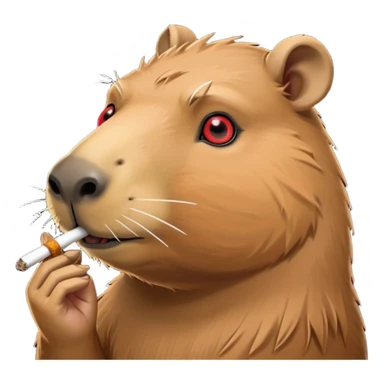 Capybara smoking marijuana sticker