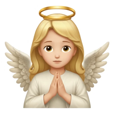 Angel pray sticker