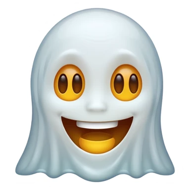 Emojis qui rigole fusionné avec l’emojis fantôme 👻 sticker