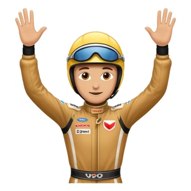 Race driver arms streched out sticker