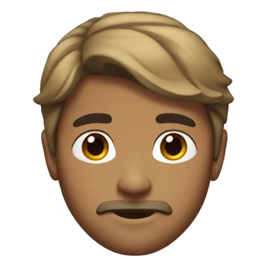 Buff guy with mullet brown hair  sticker