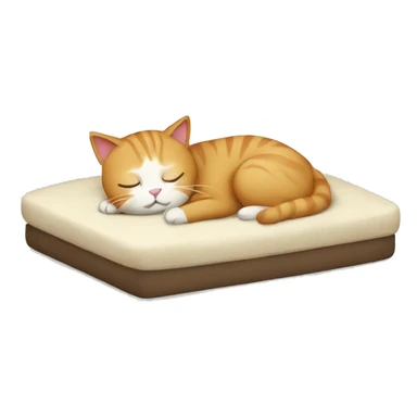 Cat with bed sleep  sticker
