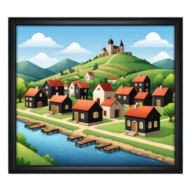 pequeño pueblo sticker