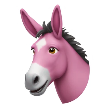 Pink donkey sticker