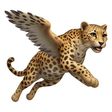flying leopard  sticker