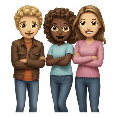 Three best friends sticker