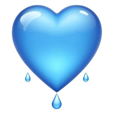 blue heart with a raindrop sticker