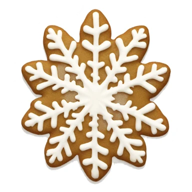 Christmas asthetic beige cookie snowflake sticker