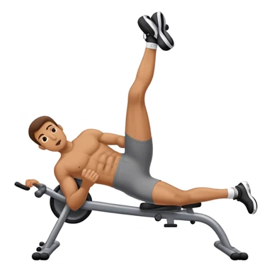 man laying down bicycle-crunches exercise sticker