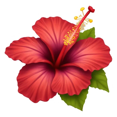 Red hibiscus flower  sticker