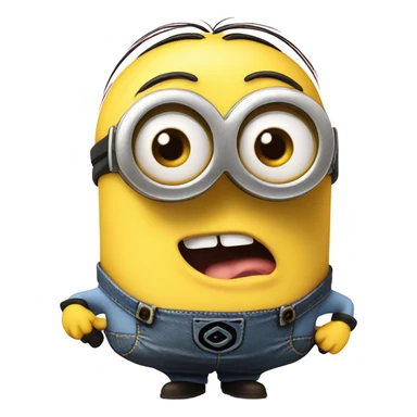 Minion sticking his tongue out  sticker