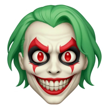 a skull like joker sticker