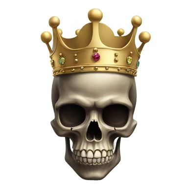 Skull with crown sticker