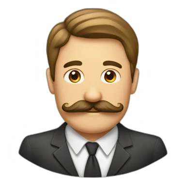 Bonnhome avec une moustache rectangle sticker