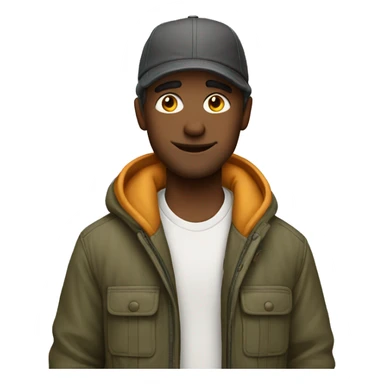 cool guy in outdoor attire sticker