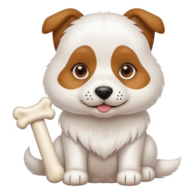 Perro con hueso sticker