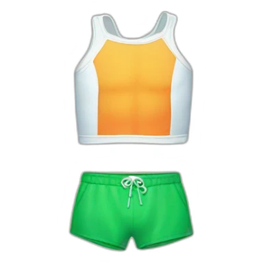 Yoshi wear trunks put sunscreen  sticker