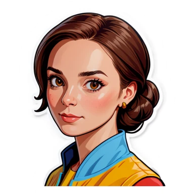 realistic portrait of a woman sticker