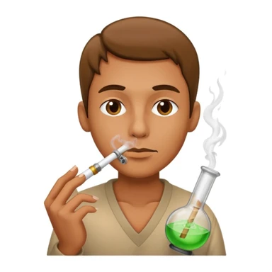 Smoking a bong sticker