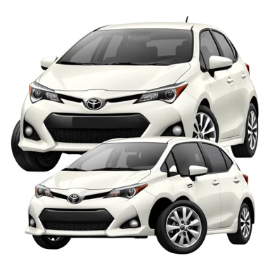 white Toyota Corolla 2016 hatchback sticker