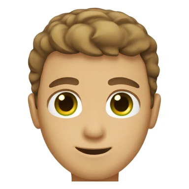 tan guy with short brown hair and green eyes  sticker