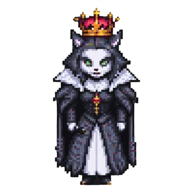 evil fur queen sticker