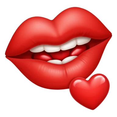 Lips and Hearts sticker