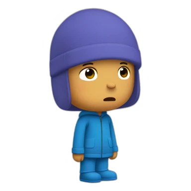 Pocoyo acting suspicious sticker