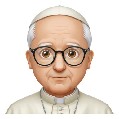 Pope with glasses sticker